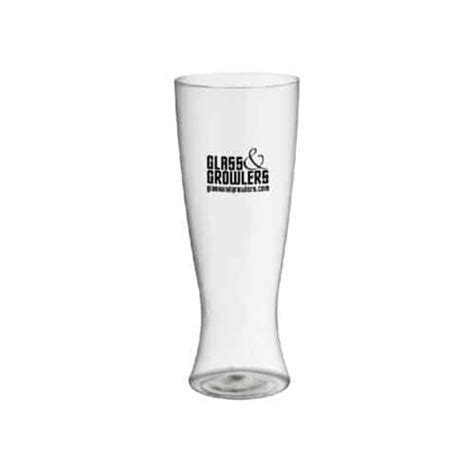 Clear Pilsner Plastic Glass 12oz Custom Printed Glass And Growlers