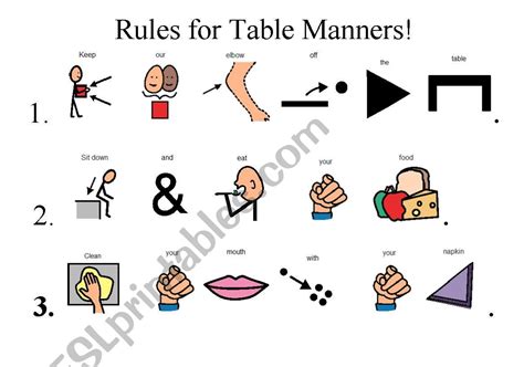 Table Manners Esl Worksheet By Berrydawson08