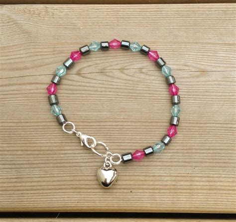 Items Similar To Colorful Beaded Bracelet Bracelet With A Heart
