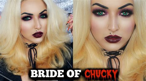 Bride Of Chucky Halloween Makeup Tutorial Pt 1 Vlrengbr