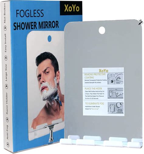 Large Fogless Shower Mirror Includes 1 Adhesive Hooks Anit Fog Shower Mirror Shower Makeup