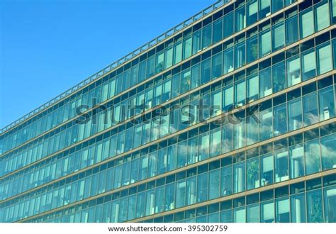 Glass Facade Modern Office Building Reflection Stock Photo 395302759