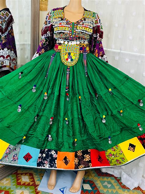 Bahar 1 Piece Handmade Afghan Traditional Dress Beaded Coin Crafted