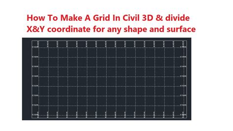 How To Make Grid In Civil 3d Youtube