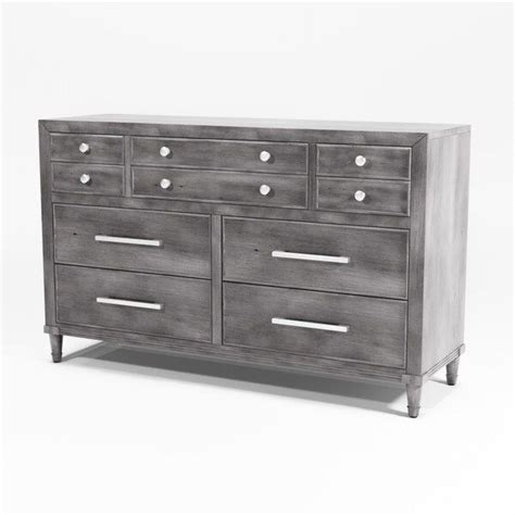 Shop Furniture Of America Hax Contemporary Grey Solid Wood Dresser