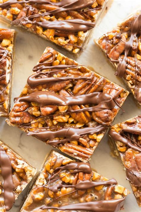 These pecan pie bars are sweet, crunchy, gooey, loaded with pecans, an easy shortbread crust and perfect for a crowd! Chocolate Pecan Pie Bars {Keto, Vegan, Paleo} - The Big ...