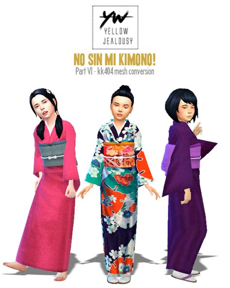 Yew No Sin Mi Kimono Part Vi Yellow Jealoucy Sims 4 Children
