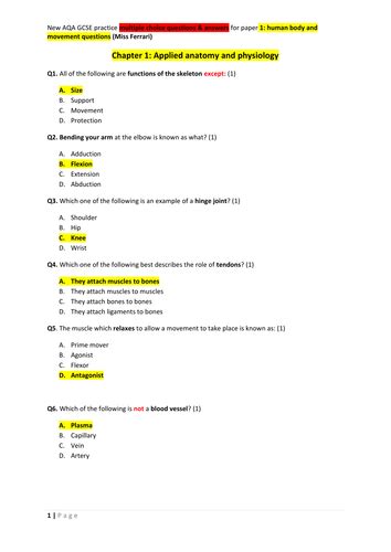 Multiple Choice Questions And Answers