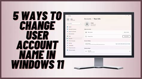 Ways To Change User Account Name In Windows Youtube