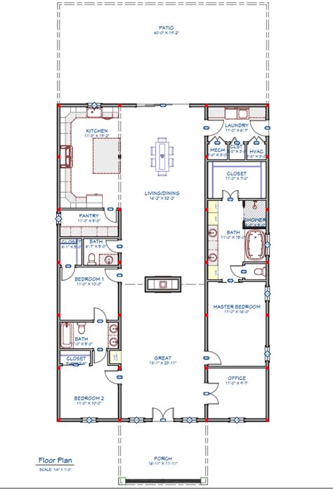 Delightful 3 Bedroom Barndominium Floor Plans Barndominium Homes