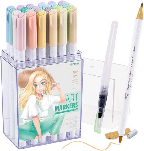 Ohuhu Dual Brush Pen Art Markers Pastel 24 Pack India Ubuy