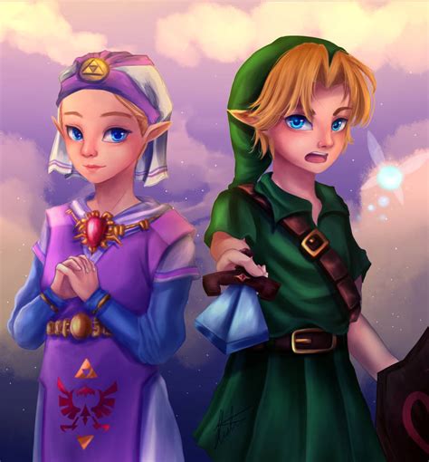 Young Zelda And Link By Kavi Ar On Deviantart