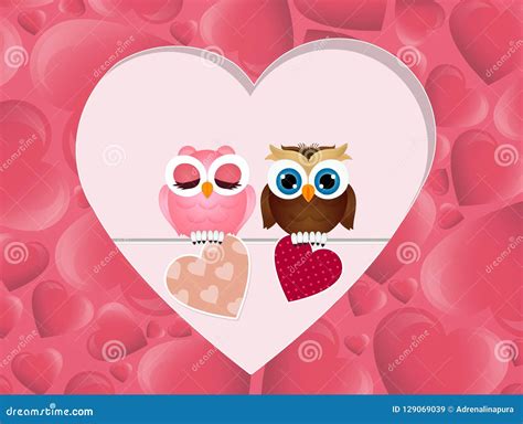 Owls Love Cute Background Template For Design Car Vector Illustration