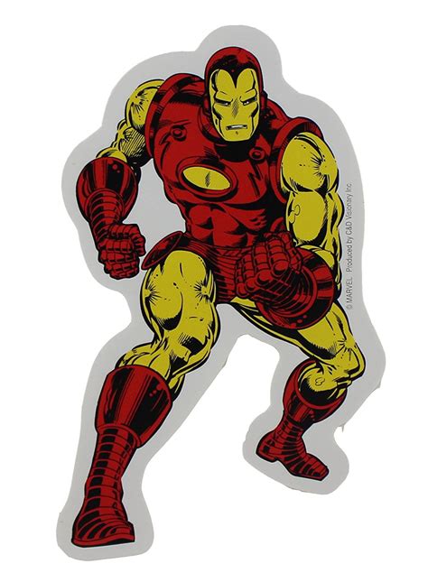 Officially Licensed Marvel Comics Retro Iron Man Sticker