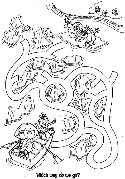 Dora the explorer coloring pages : Dora The Explorer Map Coloring Pages Coloring Home