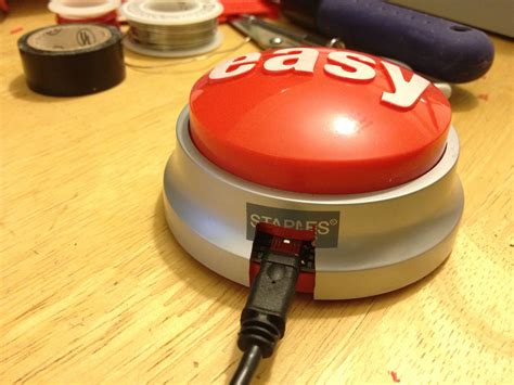 Make a Staples Easy Button (tm) Control Your Computer : 7 Steps - Instructables