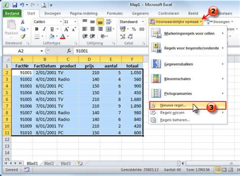 Gratis Tips Excel Voorwaardelijk Opmaak Voor Verschillende Rijen Op