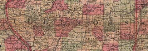 J H Coltons Map Of Illinois By Colton Joseph Hutchins 1864 Map