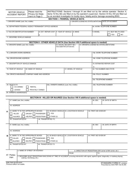 13 Vehicle Accident Report Form Template Free To Edit Download