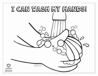 Washing Coloring Hand Pages Printable Hands Germs