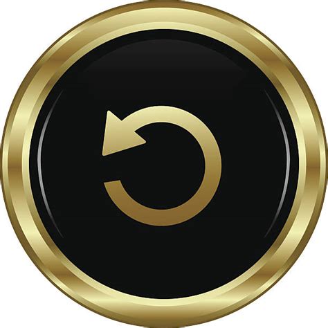 Black Gold Return Button Illustrations Royalty Free Vector Graphics