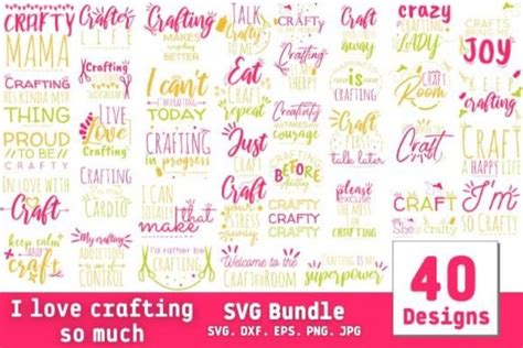 I Love Crafting So Much Svg Bundle Graphic By Candyartstudio · Creative