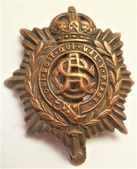 Ww1 Army Serivce Corps Cap Badge British Army An All Brass Badge Wwi