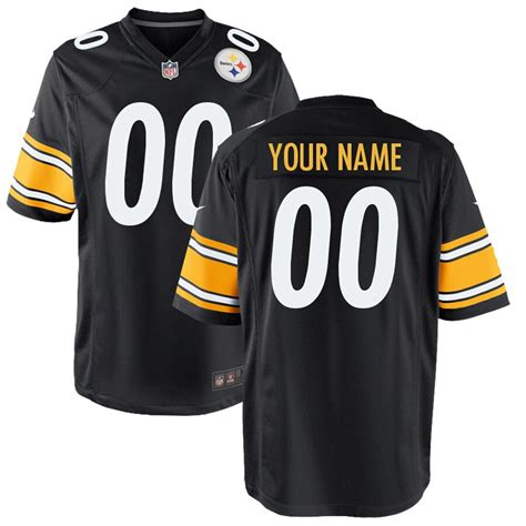 Pittsburgh Steelers Nike Youth Custom Game Jersey Black