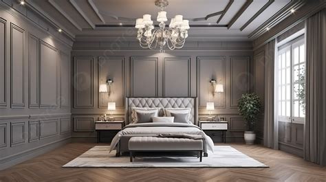 Elegant European Style Luxury Bedroom Suite In Hotel With Tv Working