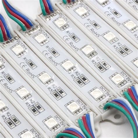 2020 Smd 5050 3 Led Module 12v Epoxy Waterproof Rgb Color Changeable