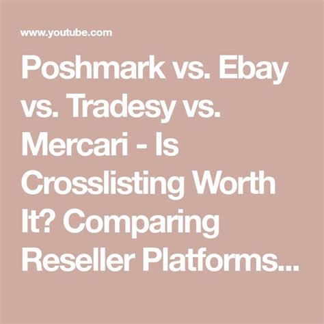Poshmark Vs Ebay Vs Tradesy Vs Mercari Is Crosslisting Worth It