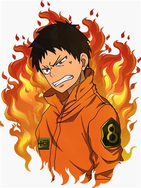 Fire Force Shinra Kusakabe Sticker For Sale By Janaiyahyaws