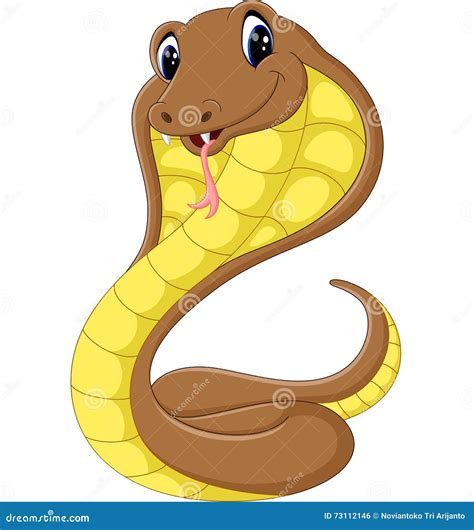 Cute Cobra Snake Cartoon Stock Vector Illustration Of Python 73112146