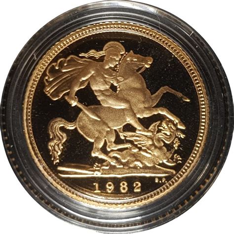 1982 Proof Half-Sovereign - M J Hughes Coins