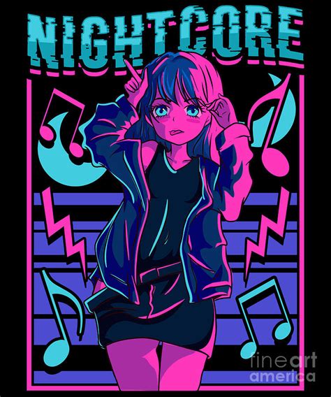 nightcore love japanese music anime aesthetic edm digital art by the my xxx hot girl