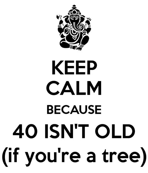 Keep Calm Because 40 Isnt Old If Youre A Tree Keep Calm 40th