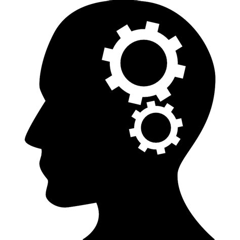 Human Head Silhouette With Cogwheels Vector Svg Icon Svg Repo