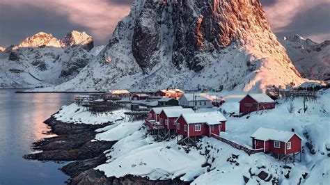 Wallpaper Village 4k Hd Wallpaper Hamnoy Norway