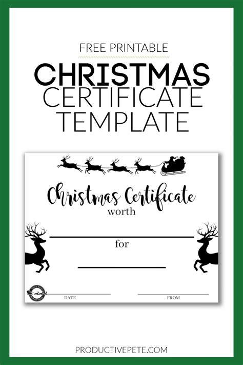 Free Printable Christmas Certificate Template For Giving Unique Ts