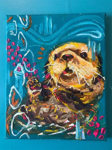 Otterly Lost Without You By Allison Lee Meixell Etsy Painting Art