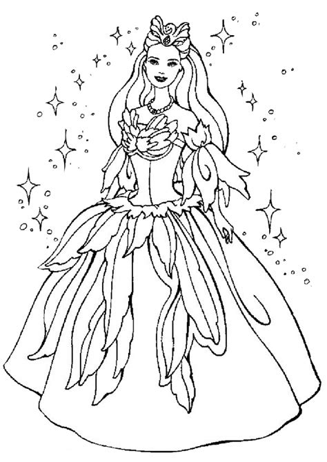 Printable Barbie Coloring Pages For Girls Hard And Easy Pages