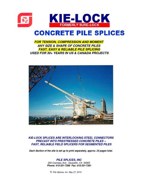 Pile Splices Deep Foundation Prestressed Concrete