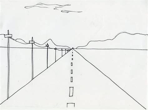 A Simple Illustration Of One Point Perspective And The Vanishing Point