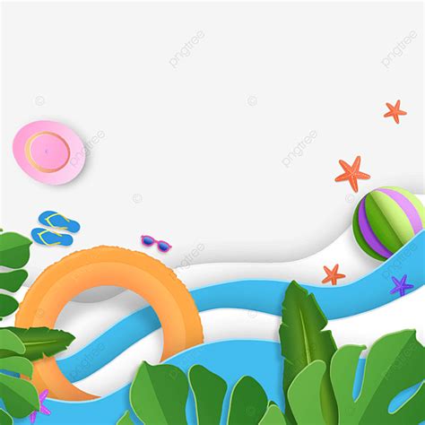 Tap Lacquey Summer Paper Cut Beach Png