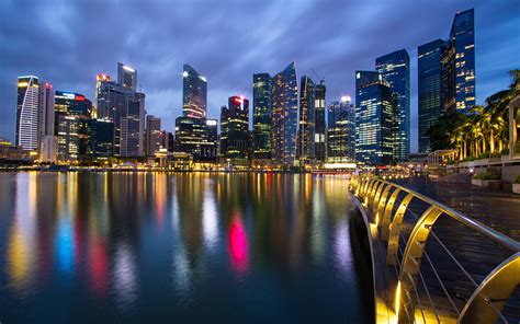 City Lights At Night Wallpaper 1229616 Iphone Singapore Wallpaper Hd
