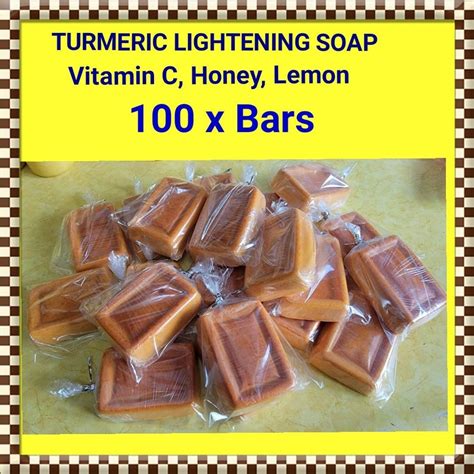 100 X Bars Of Turmeric Lightening Brightening Soap Lot With Etsy
