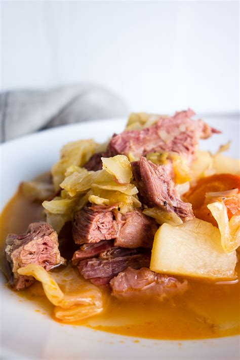 I will guarantee that this instant pot corned beef and cabbage is a million times better than any crock pot recipe you've ever tried. Instant Pot Corned Beef and Cabbage Stew - Went Here 8 This