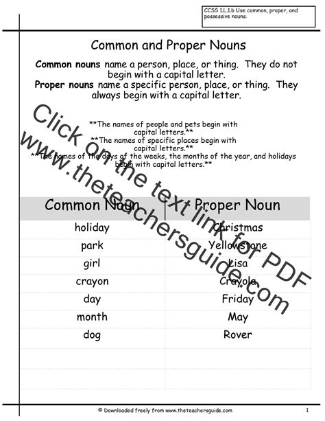 In the second worksheet, students have to read a set of sentences, and answer whether the underlined words in each sentence are a common noun or a proper noun. Wonders Second Grade Unit Two Week Three Printouts