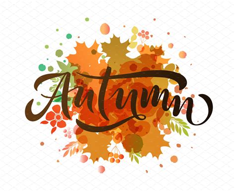Autumn Hand Drawn Typography ~ Templates ~ Creative Market
