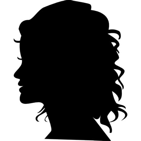 Woman Silhouette Head Side View Icons Free Download